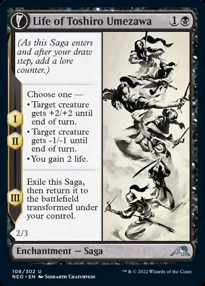 Life of Toshiro Umezawa // Memory of Toshiro - (Foil): Kamigawa: Neon Dynasty