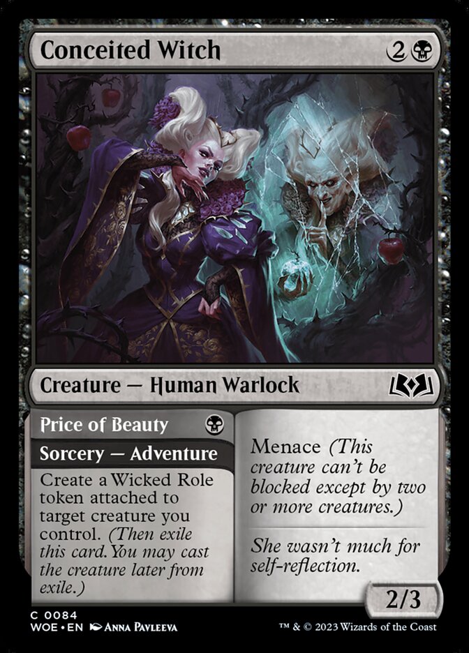Conceited Witch // Price of Beauty - (Foil): Wilds of Eldraine