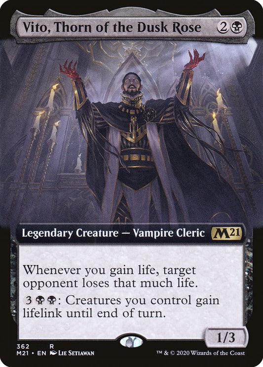 Vito, Thorn of the Dusk Rose (Extended Art): Core Set 2021