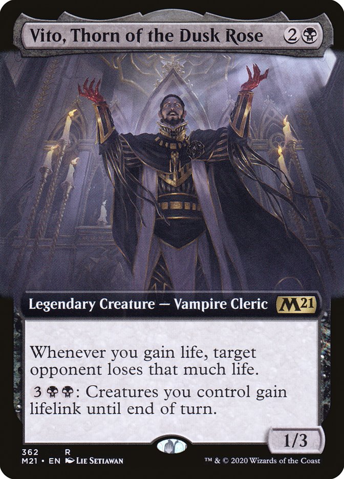 Vito, Thorn of the Dusk Rose (Extended Art) - (Foil): Core Set 2021