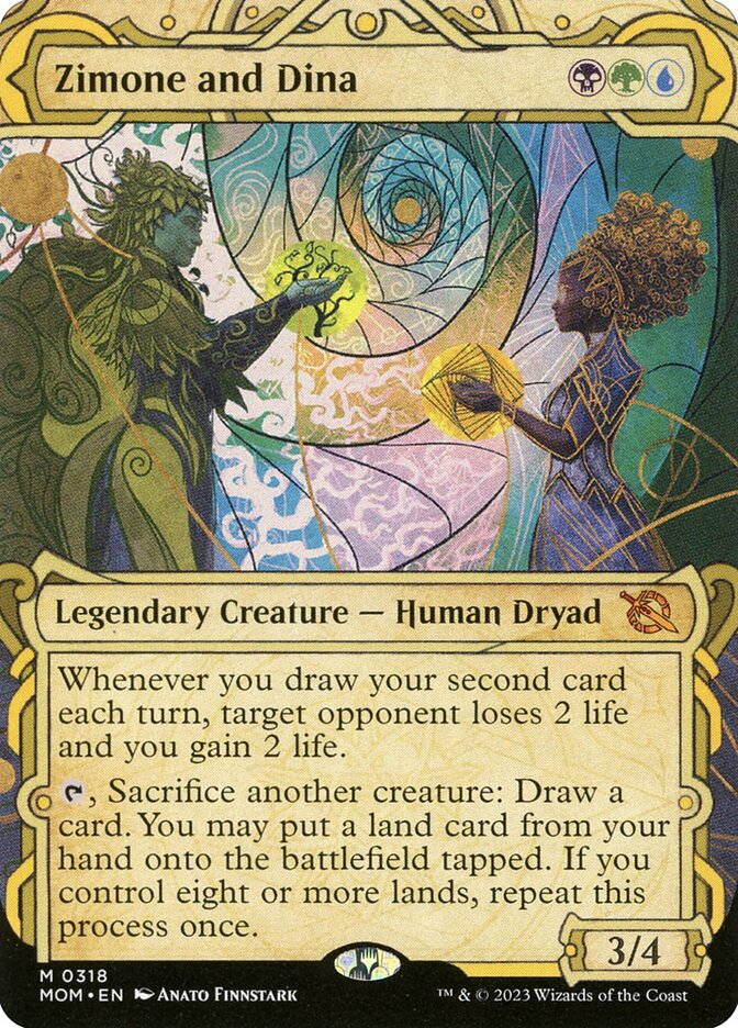 Zimone and Dina (Showcase) - (Foil): March of the Machine