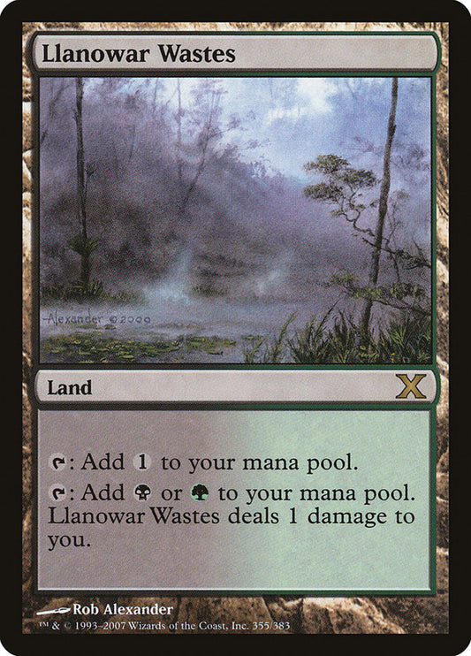 Llanowar Wastes - (Foil): Tenth Edition
