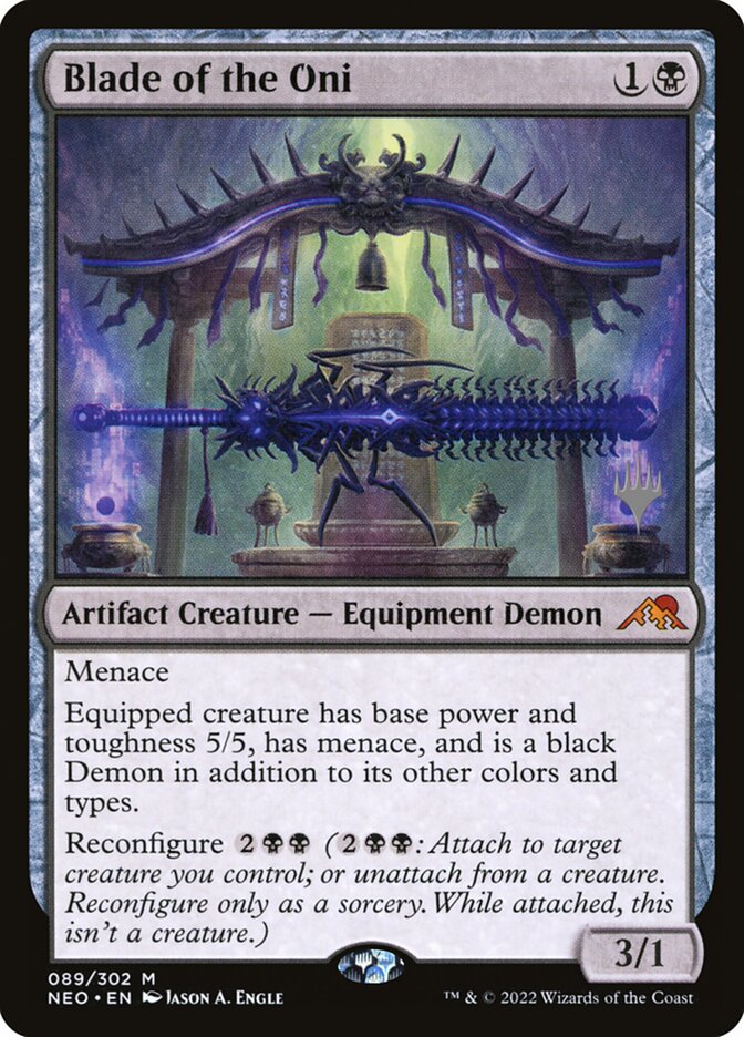 Blade of the Oni - (Foil): Kamigawa: Neon Dynasty Promos