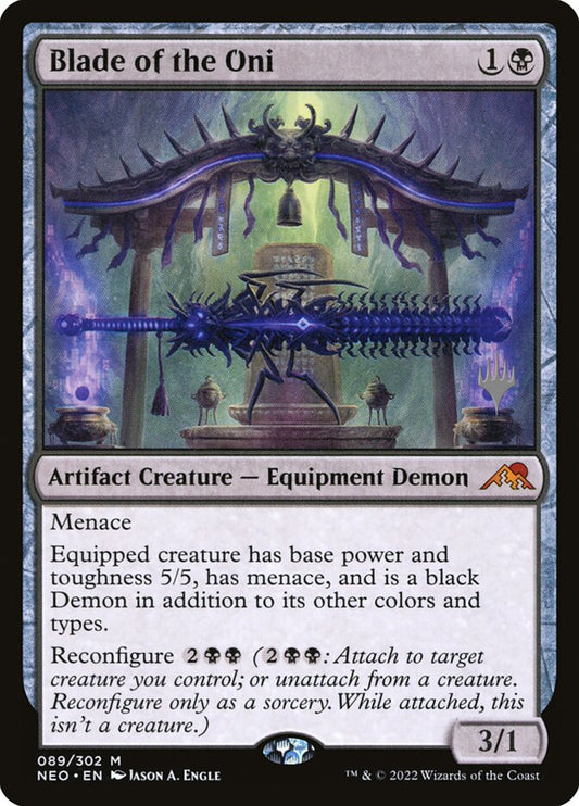 Blade of the Oni - (Foil): Kamigawa: Neon Dynasty Promos