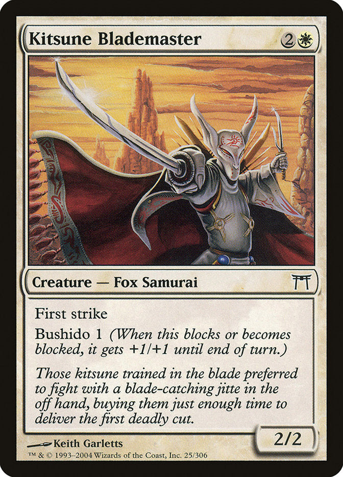 Kitsune Blademaster - (Foil): Champions of Kamigawa