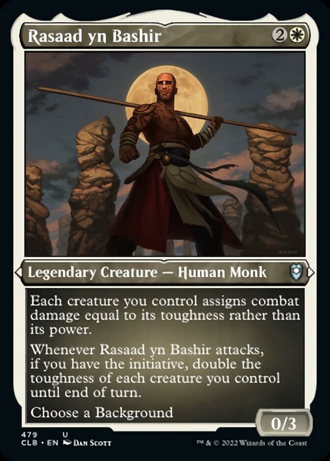 Rasaad yn Bashir (Foil Etched) - (Foil): Commander Legends: Battle for Baldur's Gate