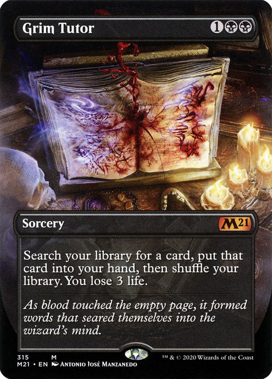 Grim Tutor (Borderless) - (Foil): Core Set 2021
