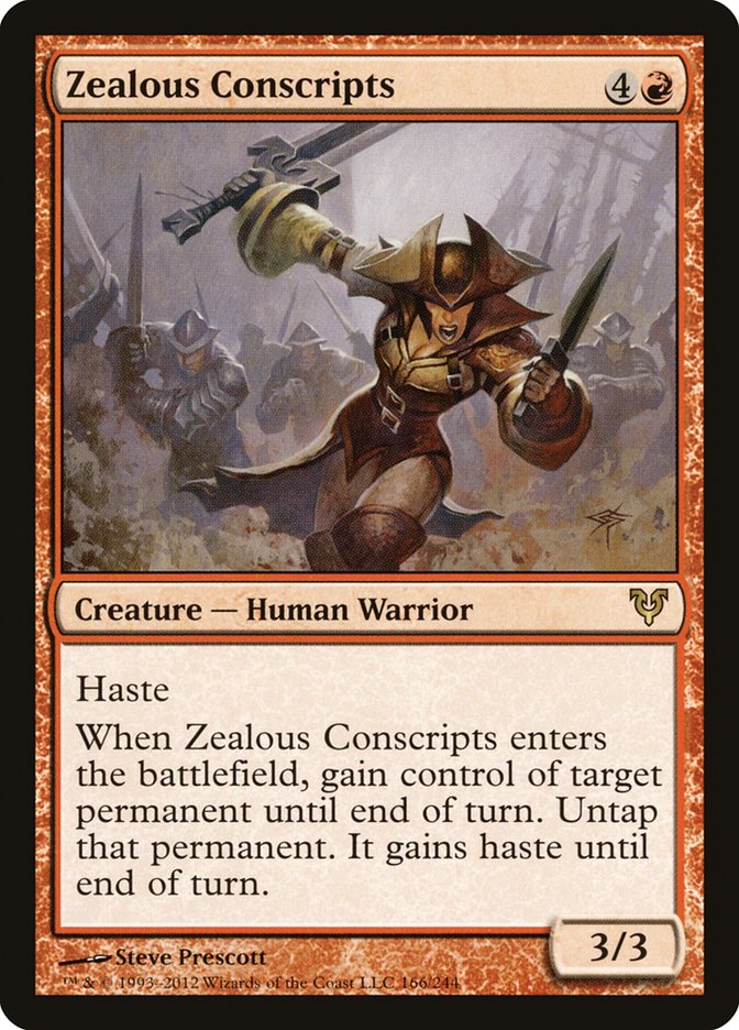 Zealous Conscripts - (Foil): Avacyn Restored