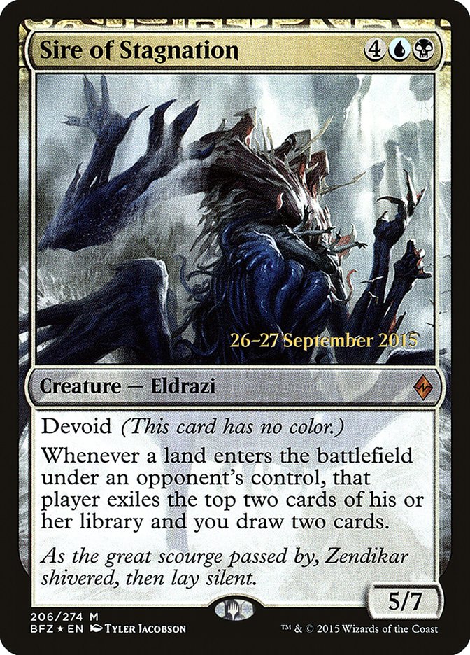 Sire of Stagnation (Prerelease) (Battle for Zendikar) - (Foil): Battle for Zendikar Promos