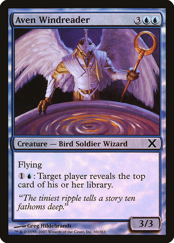 Aven Windreader - (Foil): Tenth Edition