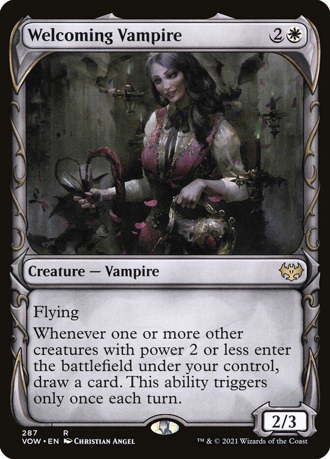 Welcoming Vampire (Showcase) - (Foil): Innistrad: Crimson Vow