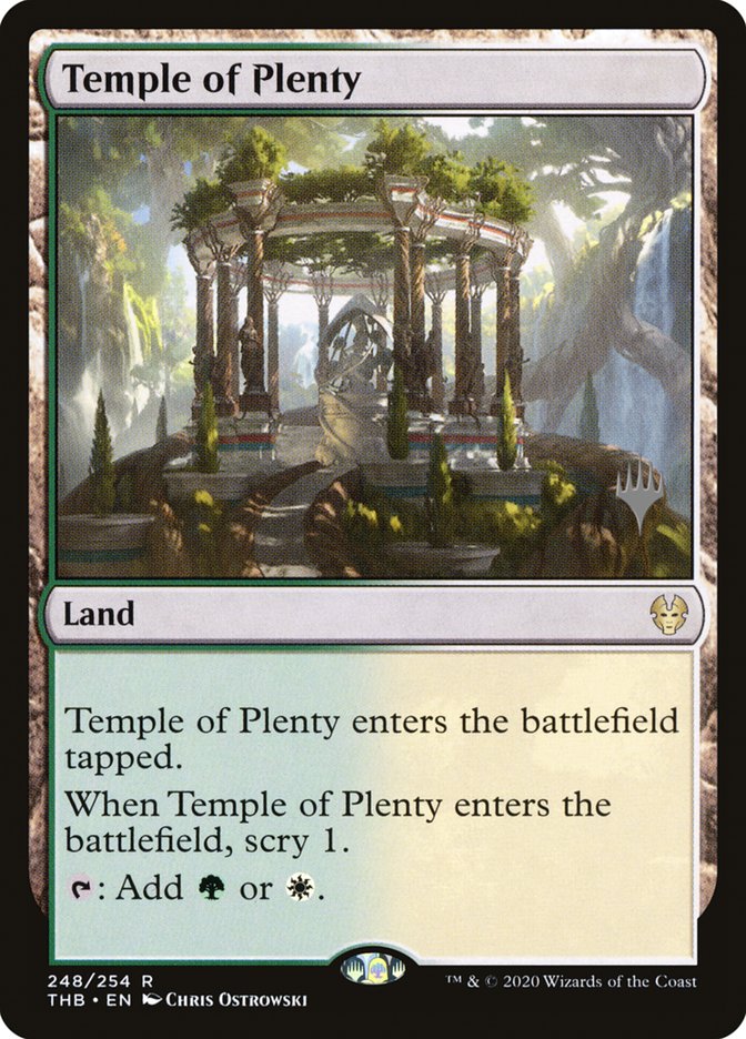 Temple of Plenty (Promo Pack) (Theros Beyond Death) - (Foil): Theros Beyond Death Promos