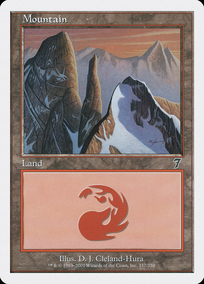 Mountain (#337) - (Foil): Seventh Edition