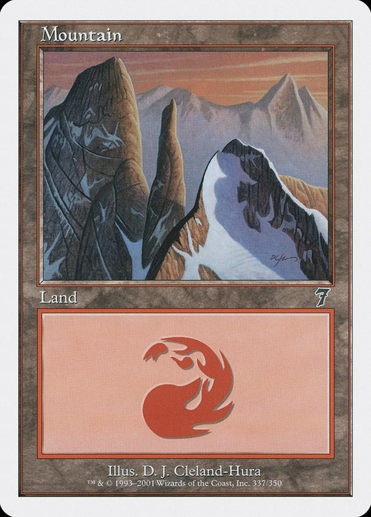 Mountain (#337) - (Foil): Seventh Edition