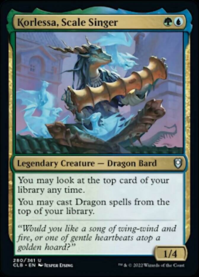 Korlessa, Scale Singer - (Foil): Commander Legends: Battle for Baldur's Gate