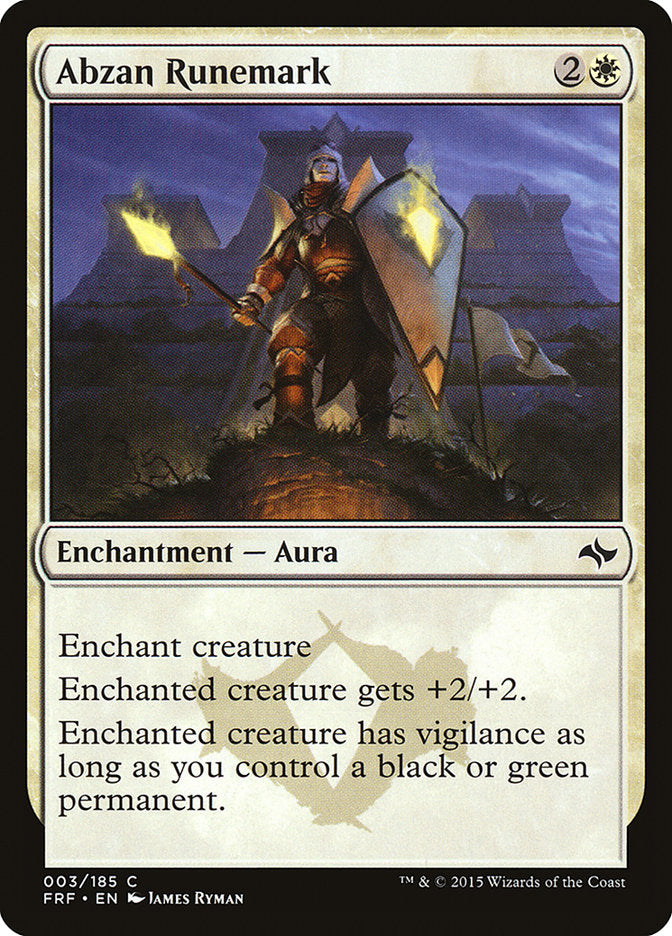 Abzan Runemark: Fate Reforged