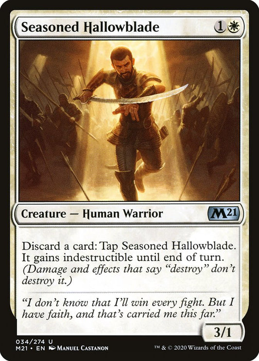 Seasoned Hallowblade - (Foil): Core Set 2021