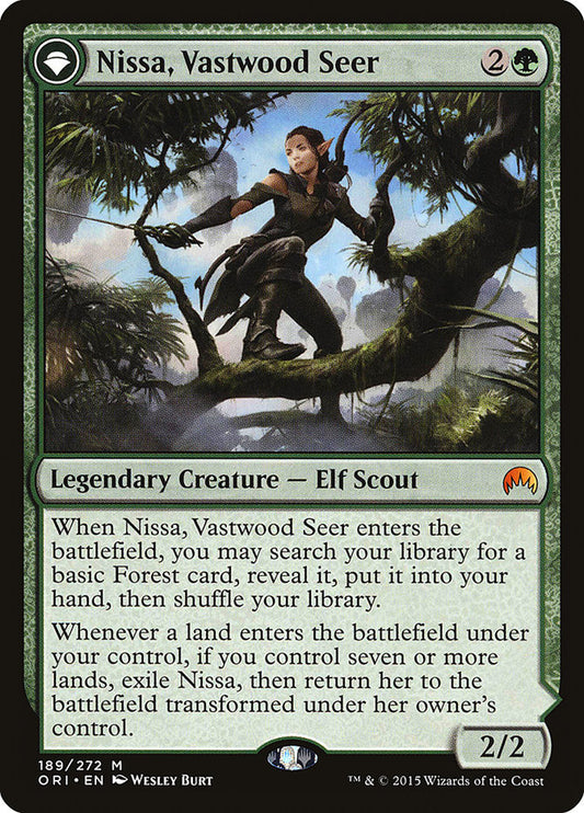 Nissa, Vastwood Seer // Nissa, Sage Animist - (Foil): Magic Origins