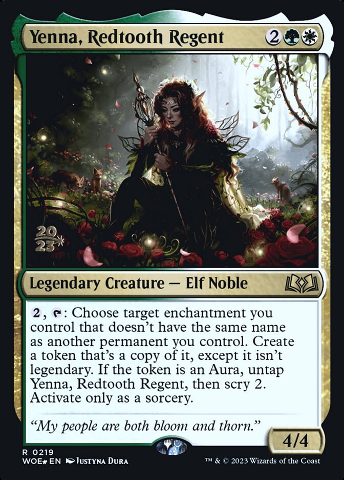 Yenna, Redtooth Regent (Prerelease) (Wilds of Eldraine) - (Foil): Wilds of Eldraine Promos